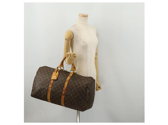 LOUIS VUITTON Monogram Keepall 50 Boston Bag M41426 LV Auth 188304 Monogramma - vista 22