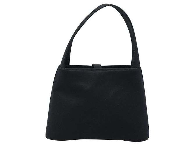 Borsa a mano Salvatore Ferragamo in raso nero e oro Auth 190618 D'oro - vista 2