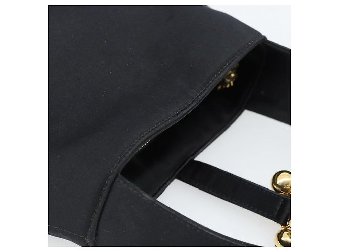 Borsa a mano Salvatore Ferragamo in raso nero e oro Auth 190618 D'oro - vista 6