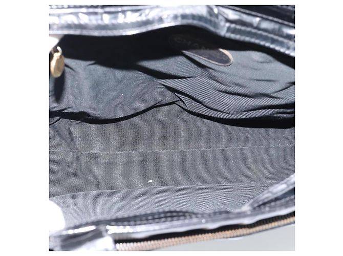 Borsa Tote CHANEL in vernice nera con CC dorato Auth BA14016 Nero D'oro - vista 11