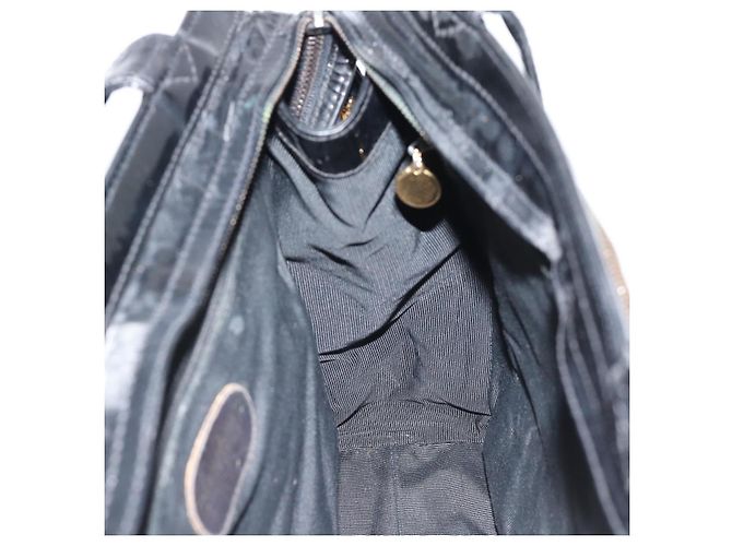 Borsa Tote CHANEL in vernice nera con CC dorato Auth BA14016 Nero D'oro - vista 20