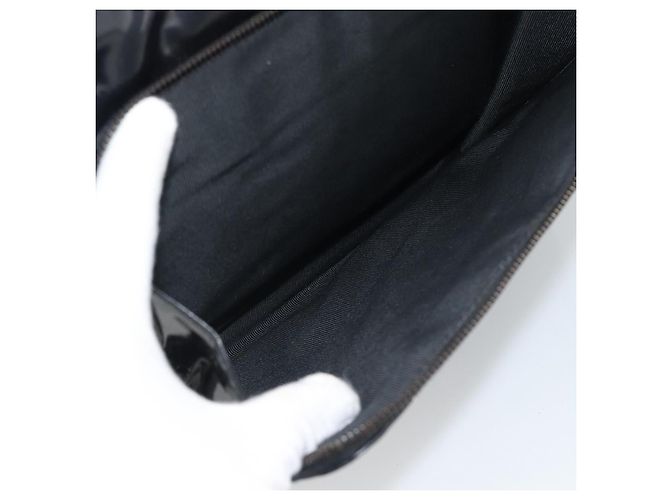 Borsa Tote CHANEL in vernice nera con CC dorato Auth BA14016 Nero D'oro - vista 24