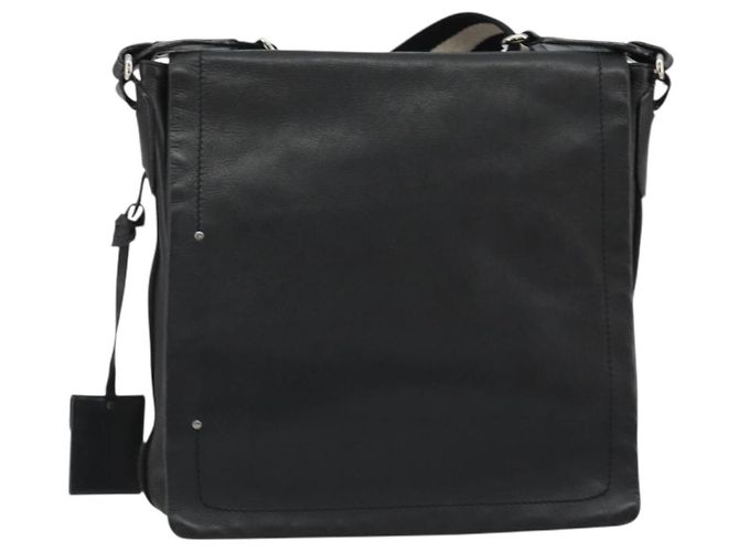 Borsa a Spalla BALLY in Pelle Nera Argento Auth 188106 Nero - vista 13