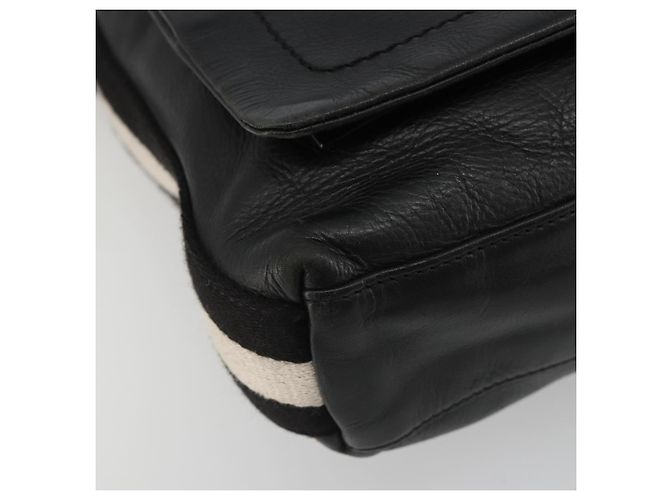 Borsa a Spalla BALLY in Pelle Nera Argento Auth 188106 Nero - vista 15