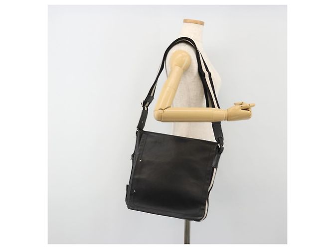 Borsa a Spalla BALLY in Pelle Nera Argento Auth 188106 Nero - vista 25
