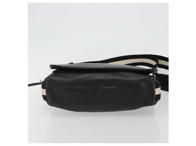 Borsa a Spalla BALLY in Pelle Nera Argento Auth 188106 Nero - vista 5