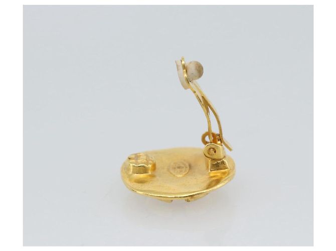 Orecchini CHANEL Metallo Tonalità Oro CC Auth 189409 - vista 5