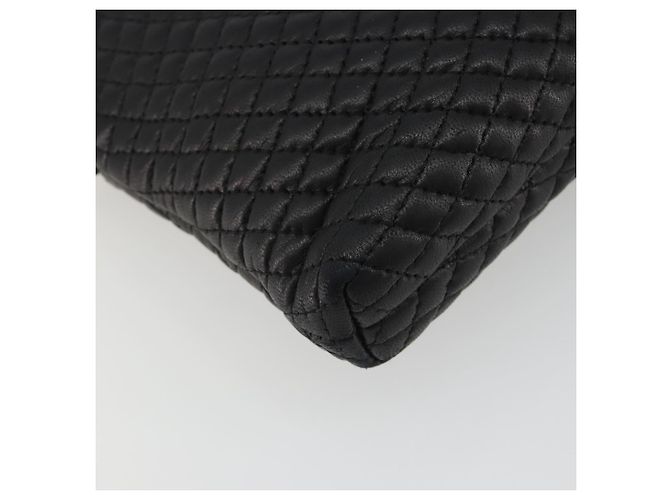 Borsa a Spalla con Catena BALLY in Pelle Nera e Oro Auth BA13963A Nero D'oro - vista 16