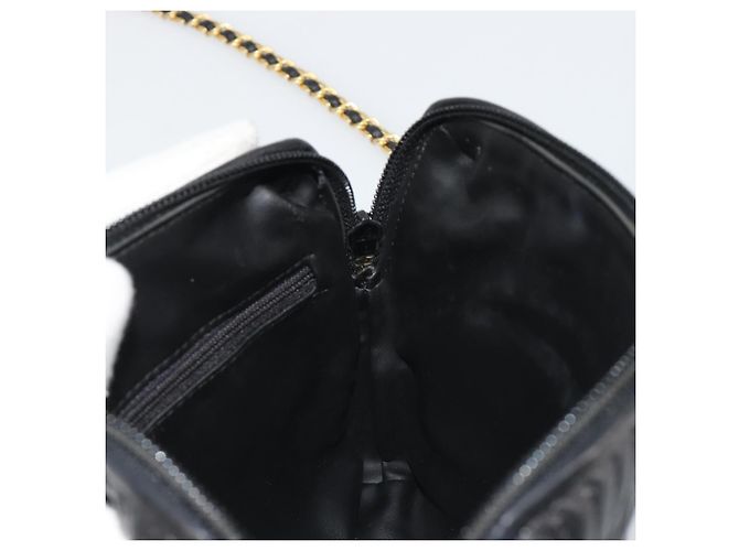 Borsa a Spalla con Catena BALLY in Pelle Nera e Oro Auth BA13963A Nero D'oro - vista 18