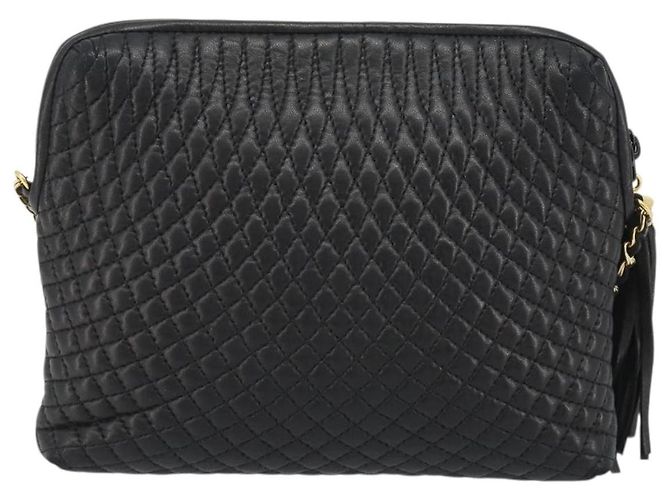 Borsa a Spalla con Catena BALLY in Pelle Nera e Oro Auth BA13963A Nero D'oro - vista 2