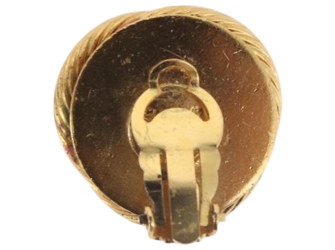 Orecchini CHANEL Perla Metallo Oro Bianco CC Auth 186929 D'oro - vista 3