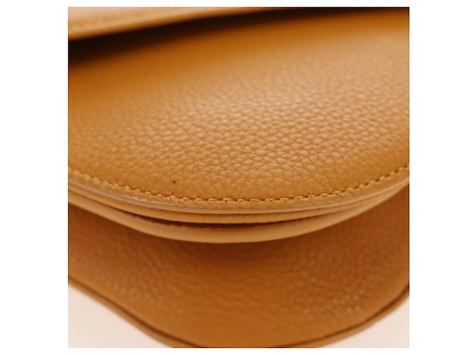 Borsa a Spalla BOTTEGA VENETA Mount Chain in Pelle 2way Orange Gold Auth 190656V - vista 17