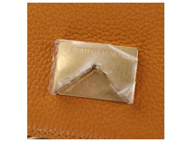 Borsa a Spalla BOTTEGA VENETA Mount Chain in Pelle 2way Orange Gold Auth 190656V - vista 9