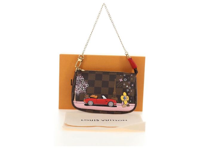 LOUIS VUITTON Damier Ebene Vivienne Mini Pochette Accessoires Auth 190175M - vista 12