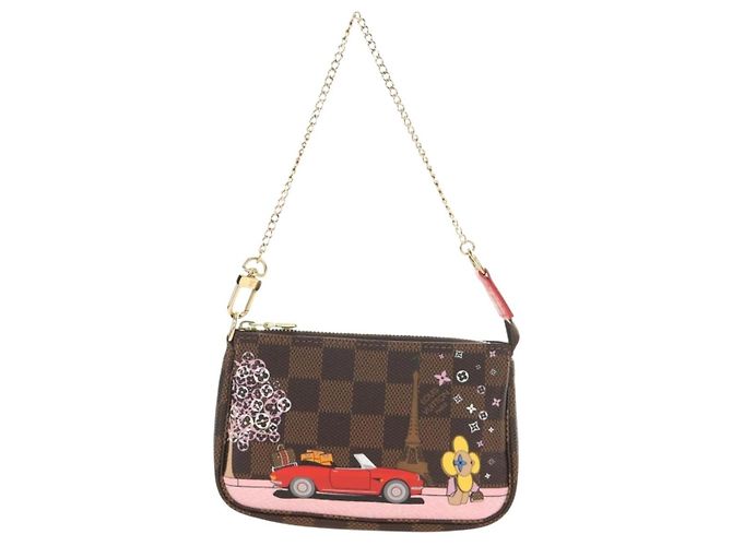 LOUIS VUITTON Damier Ebene Vivienne Mini Pochette Accessoires Auth 190175M - vista 13