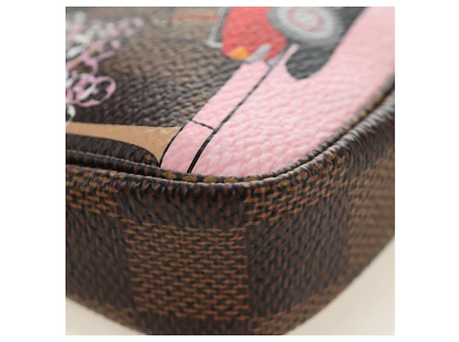 LOUIS VUITTON Damier Ebene Vivienne Mini Pochette Accessoires Auth 190175M - vista 15
