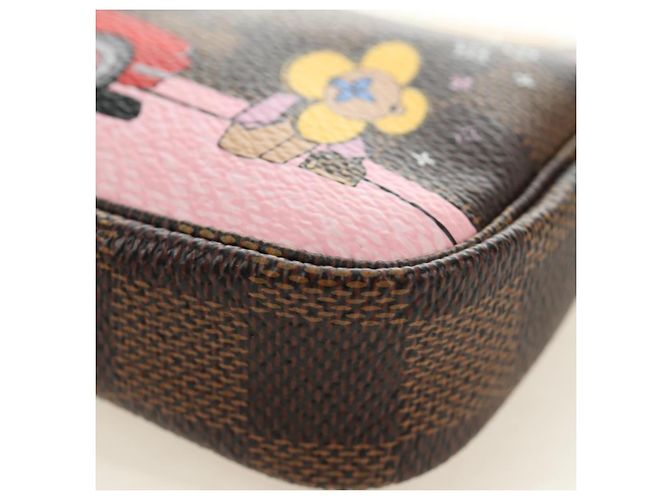 LOUIS VUITTON Damier Ebene Vivienne Mini Pochette Accessoires Auth 190175M - vista 16