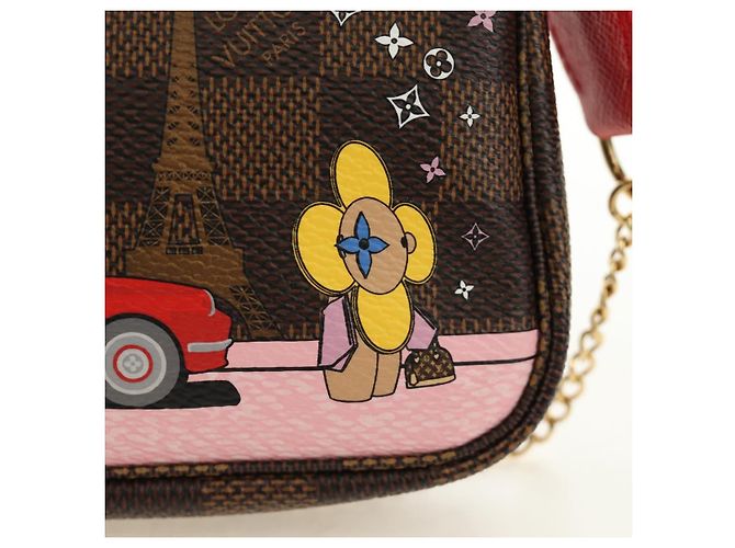 LOUIS VUITTON Damier Ebene Vivienne Mini Pochette Accessoires Auth 190175M - vista 20