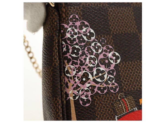 LOUIS VUITTON Damier Ebene Vivienne Mini Pochette Accessoires Auth 190175M - vista 22