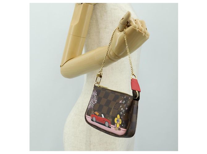 LOUIS VUITTON Damier Ebene Vivienne Mini Pochette Accessoires Auth 190175M - vista 25