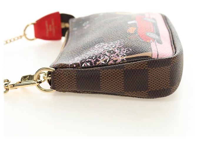 LOUIS VUITTON Damier Ebene Vivienne Mini Pochette Accessoires Auth 190175M - vista 3