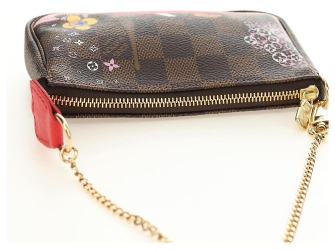 LOUIS VUITTON Damier Ebene Vivienne Mini Pochette Accessoires Auth 190175M - vista 6