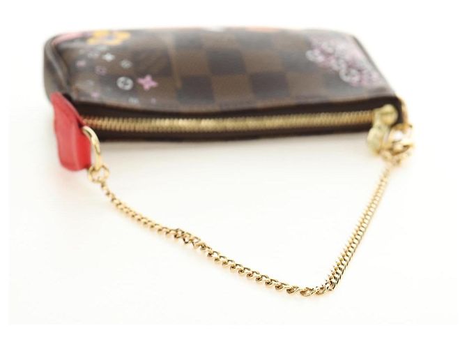 LOUIS VUITTON Damier Ebene Vivienne Mini Pochette Accessoires Auth 190175M - vista 7