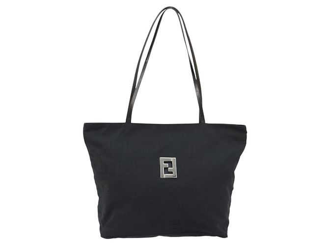 FENDI Zucca Canvas Mamma Baguette Tote Bag Braun Schwarz Authentisch gh2218A - Ansicht 13