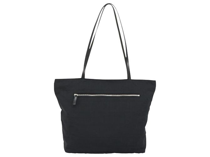 FENDI Zucca Canvas Mamma Baguette Tote Bag Braun Schwarz Authentisch gh2218A - Ansicht 2