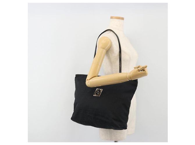 FENDI Zucca Canvas Mamma Baguette Tote Bag Braun Schwarz Authentisch gh2218A - Ansicht 25