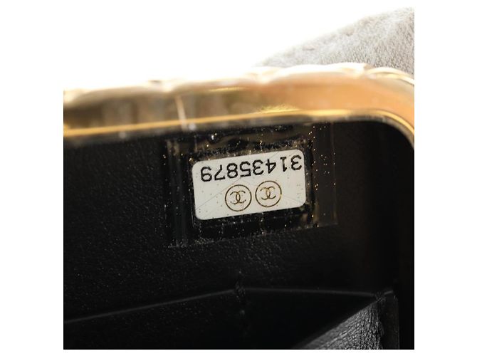 CHANEL Matelasse Chain Shoulder Pouch Pelle vernice Nera CC Auth 190043SAM Nero D'oro - vista 10
