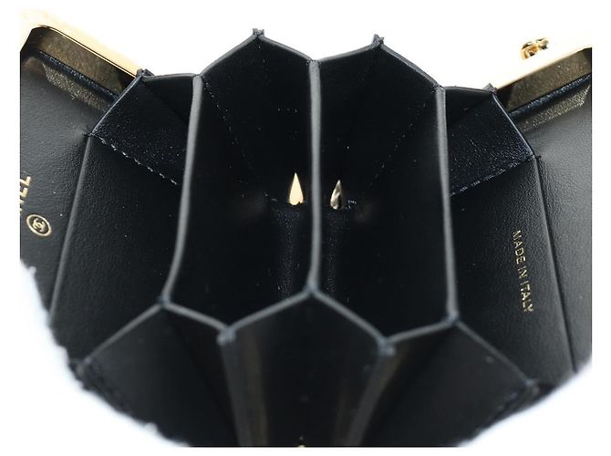 CHANEL Matelasse Chain Shoulder Pouch Pelle vernice Nera CC Auth 190043SAM Nero D'oro - vista 24