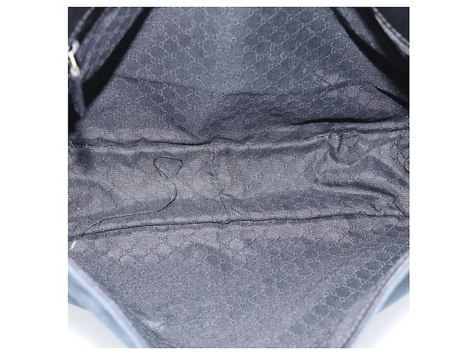 Borsa a Spalla GUCCI Canvas Navy Gold 90669 Auth ka5112 D'oro Blu navy - vista 11