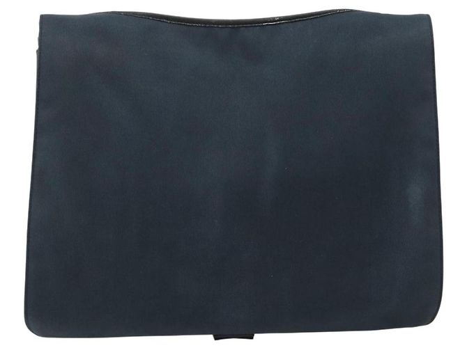 Borsa a Spalla GUCCI Canvas Navy Gold 90669 Auth ka5112 D'oro Blu navy - vista 13