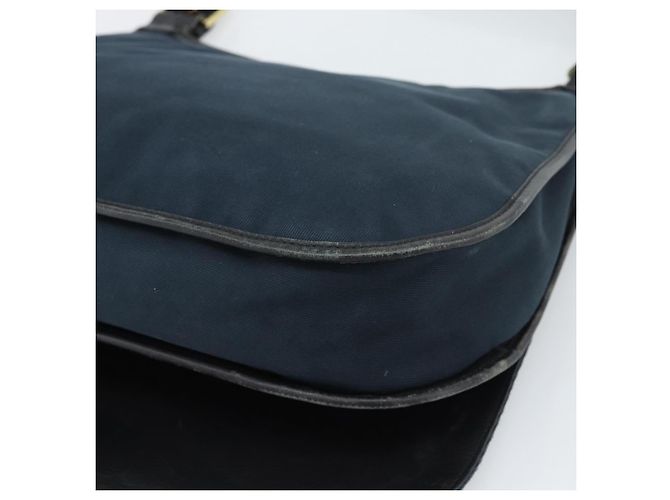 Borsa a Spalla GUCCI Canvas Navy Gold 90669 Auth ka5112 D'oro Blu navy - vista 15
