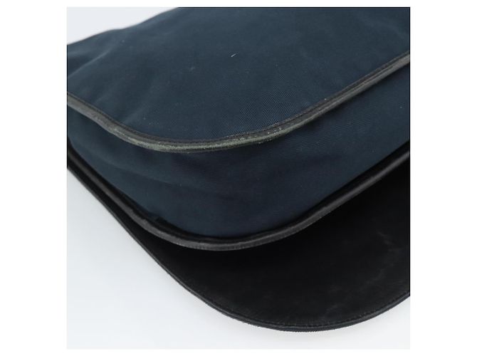 Borsa a Spalla GUCCI Canvas Navy Gold 90669 Auth ka5112 D'oro Blu navy - vista 16