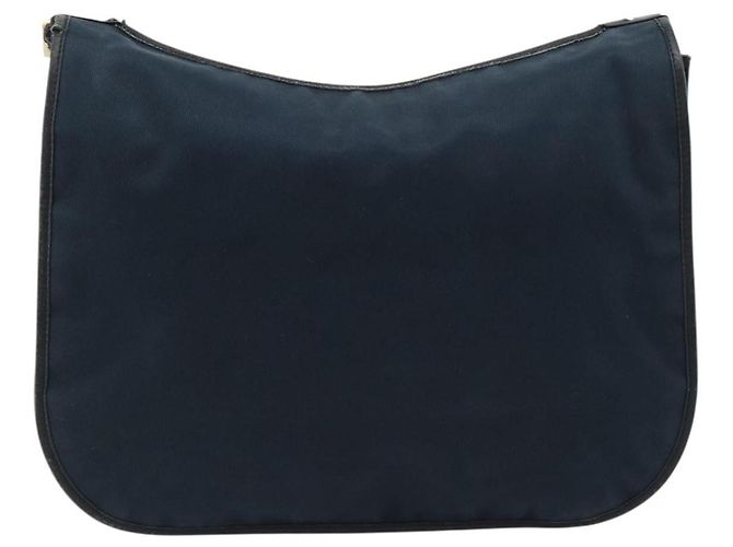 Borsa a Spalla GUCCI Canvas Navy Gold 90669 Auth ka5112 D'oro Blu navy - vista 2