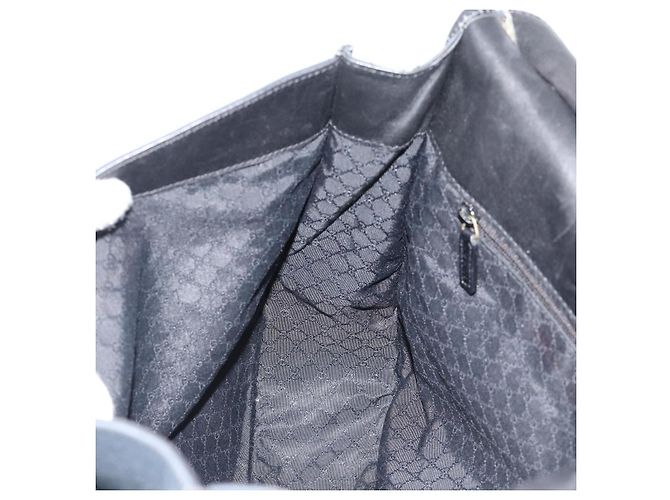 Borsa a Spalla GUCCI Canvas Navy Gold 90669 Auth ka5112 D'oro Blu navy - vista 20