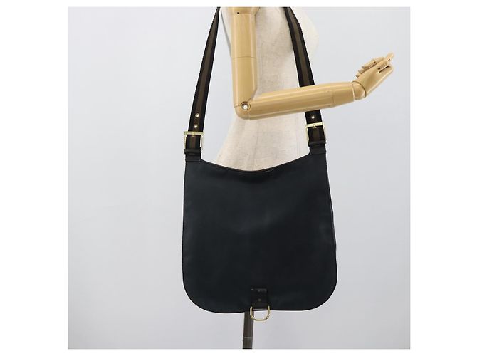 Borsa a Spalla GUCCI Canvas Navy Gold 90669 Auth ka5112 D'oro Blu navy - vista 23