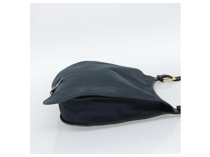 Borsa a Spalla GUCCI Canvas Navy Gold 90669 Auth ka5112 D'oro Blu navy - vista 4