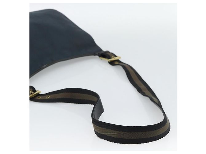 Borsa a Spalla GUCCI Canvas Navy Gold 90669 Auth ka5112 D'oro Blu navy - vista 7