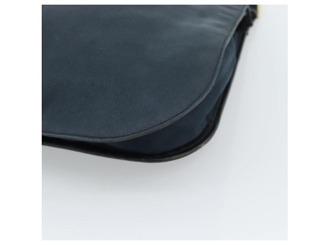 Borsa a Spalla GUCCI Canvas Navy Gold 90669 Auth ka5112 D'oro Blu navy - vista 9