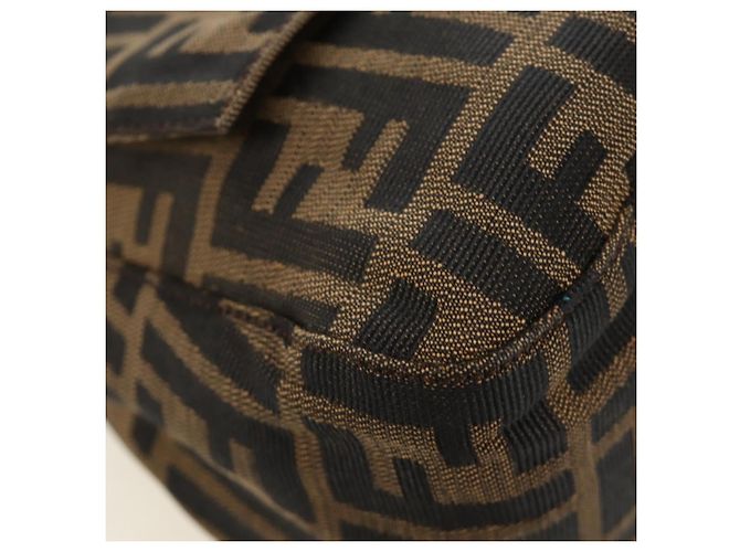 FENDI Zucca Canvas Mamma Baguette Shoulder Bag Marrone Nero Autentica BA13813V - vista 15