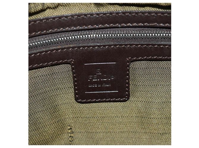 FENDI Zucca Canvas Mamma Baguette Shoulder Bag Marrone Nero Autentica BA13813V - vista 21