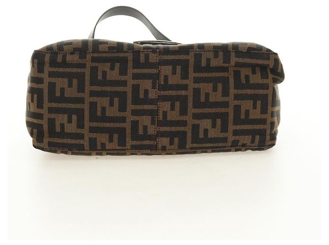 FENDI Zucca Canvas Mamma Baguette Shoulder Bag Marrone Nero Autentica BA13813V - vista 5