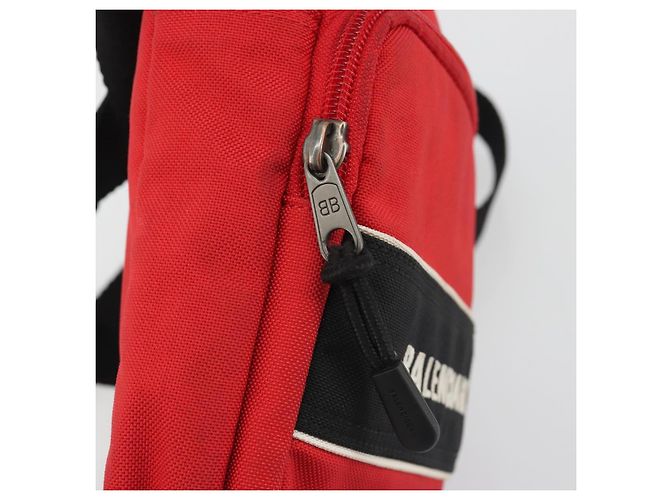 Borsa Messenger BALENCIAGA S Borsa a Spalla Nylon Rosso 638657 Auth hk3893 - vista 10