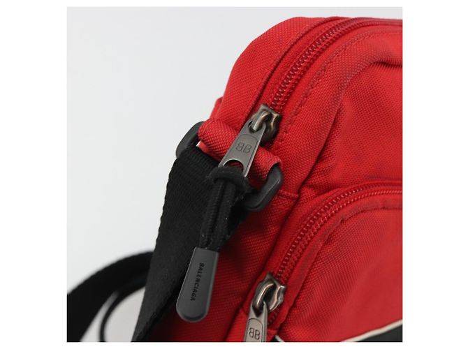 Borsa Messenger BALENCIAGA S Borsa a Spalla Nylon Rosso 638657 Auth hk3893 - vista 17