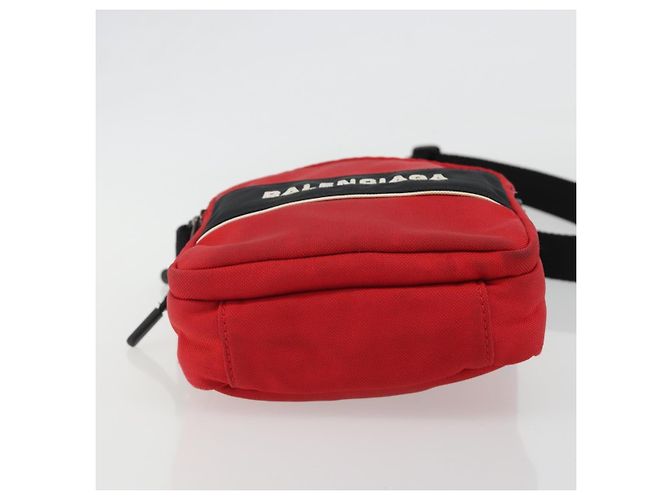 Borsa Messenger BALENCIAGA S Borsa a Spalla Nylon Rosso 638657 Auth hk3893 - vista 5