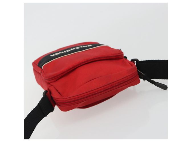 Borsa Messenger BALENCIAGA S Borsa a Spalla Nylon Rosso 638657 Auth hk3893 - vista 6