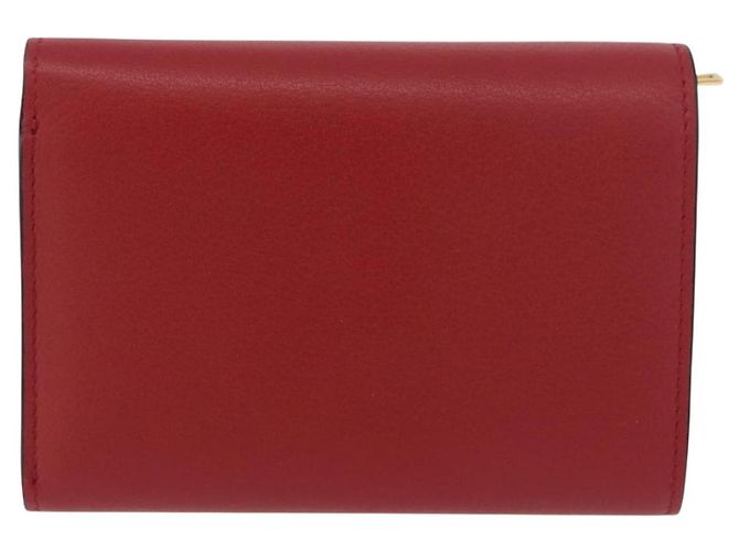 LOEWE Studio Ghibli No-Face Portafoglio Compatto in Pelle Rosso Oro Auth 191680SM D'oro - vista 2